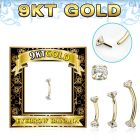 g9bnz 9k gold banana threadless push pin cz