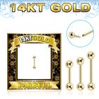 gbbb3 barbell ceja helix oro 14 kts bolas presion 3mm venta