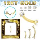 ggbnz 18k gold threadless push pin banana 16g cz