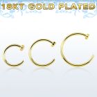 gpcln20 18k gold plated silver fake nose clip, 