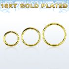 gpsel18 aro continuo plata esterlina 1mm oro 18 kts 8mm 12mm distribuidor