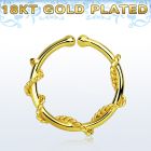 gpsep12j anillo septum falso plata 925 oro 18 kts 1mm cuerda delgada envuelta alrededor anillo 12mm venta