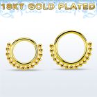 gpspv18 aro continuo piercing septum plata oro 18 kts con 1mm cuentas inferior distribuidor