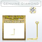 gscdb9 9kt gold nose screw w 1.5mm round genuine diamond