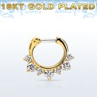 gseph14 septum click plata 925 oro 18 kts barra cierre acero 316l 3 grandes zirconia 4 zirconia venta