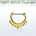 gsepn16 septum clicker plata 925 oro 18 kts barra cierre acero 316l decorado bolas grandes barra 14 516 6mm 8mm distribuidor