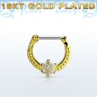 gsepr16 septum clicker plata 925 oro 18 kts barra cierre acero 316l flor hecha zirconia barra 14 516 6mm 8mm mayorista