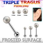 hexifo piercing tragus triple acero 316l bola acero esmerilado 3 5 mm bola acero lisa 3mm inferior al por mayor