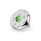 iafrb 5mm steel dermal anchor top w dot multi crystal