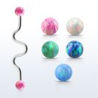 inaop5 barbell industrial zig zag acero 316l bolas opalo 5mm mayorista