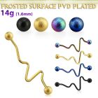 intefo5 black steel industrial heart beat barbell frosted balls