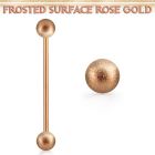 inttfo5 barbell industrial acero 316l pvd oro rosa bolas acero esmerilado 5mm venta