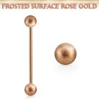 inttfo5s barbell industrial acero 316l pvd oro rosa bolas acero esmeriladas 5mm venta