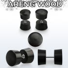 ipare areng wood fake plug with surgical steel post