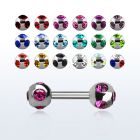 ipmjb4 plug falso acero 316l bola multi joya 4mm mayorista