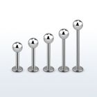 lbb4s 6mm 16mm of surgical steel labret with 4mm ball