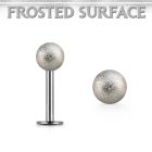 lbfo4s 316l steel labret with a 4mm frosted steel ball