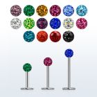 lbfr3ss labret acero quirurgico 1mm bola 3mm multi cristal ferido distribuidor mayorista