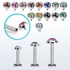 lbifrd labret acero quirurgico rosca interna multi cristal ferido triple estrella distribuidor
