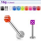 lbuvdi3 labret acero quirurgico dado acrilico uv 3mm 8mm distribuidor mayorista