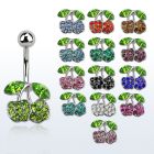 mcd355 steel belly banana w a lower crystal studded cherries