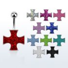 mcd419 steel belly banana w ferido multi crystal iron cross