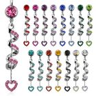 mcd477 piercing ombligo acero 316l bola joya 8mm espiral corazon 10mm distribuidor mayorista