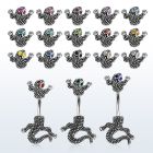 mcd556 piercing acero quirurgico 316l e lagarto ojos cristal 8mm 12mm venta