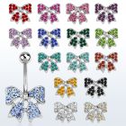 mcd595 piercing ombligo acero quirurgico lazo multi cristal inferior venta