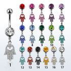mcd668s 316l steel belly banana a small hamsa design w crystal