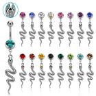 mcd728 piercing ombligo acero quirurgico bola joya bisel 8mm serpiente ojos cristal 10mm al por mayor