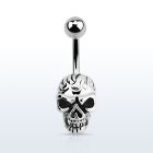 mcd753 piercing ombligo acero quirurgico calavera moldeada inferior al por mayor