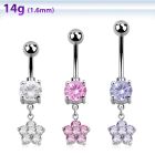 mcdz324 cz belly banana w a small dangling cz flower