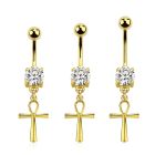 mdgz769 gold anodized steel belly banana cz ankh