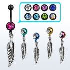 mdk654 piercing ombligo acero quirurgico pvd bola lisa 5mm bola joya 8mm pluma 10mm distribuidor mayorista