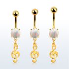 mgo709 gold steel belly banana w opal  musical note