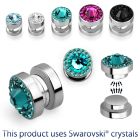mpgc magnetic steel fake plug w ferido swarovski crystal