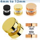mptrd plug falso magnetico acero quirurgico anodizado negro dorado al por mayor