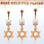 mrodsr rose gold steel belly banana w opal a david star