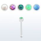 nbao1 piercing nariz hueso acrilico transparente redonda 2mm opalo 1 5mm mayorista