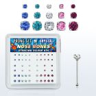 nbbxpbm silver nose bones w 1 4 1 5 2mm prong color crystals