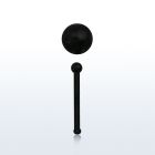 nbrtk retainer piercing nariz hueso acrilico flexible negro 0 6mm bola 1 5mm al por mayor