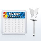 nbvbtf36 caja display 36 piercing nariz hueso plata esterlina 925 0 6mm mariposa volando lisa 4 2mm distribuidor mayorista