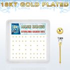 nbx18b1 caja display piercing nariz hueso plata esterlina 925 0 6mm bola 1mm oro 18 kts venta