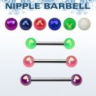 npvab5 barbell pezon acero quirurgico bolas acrilicas recubrimiento ab 5mm al por mayor