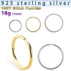nr31 sterling silver seamless nose hoop w diameter 8 12mm