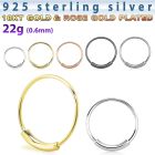 ns01 sterling silver endless nose hoop with diameter 8mm