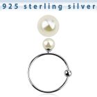 ns06pr3 aro nariz plata 925 0 6mm 10mm bola perla plata 3mm mayorista