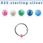 ns07o aro nariz bola plata esterlina 0 6mm bola opalo 3mm 12mm distribuidor mayorista