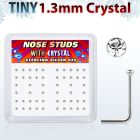 ns6cx caja display piercing nariz l plata esterlina 925 0 6mm cristal claro 1 25mm distribuidor